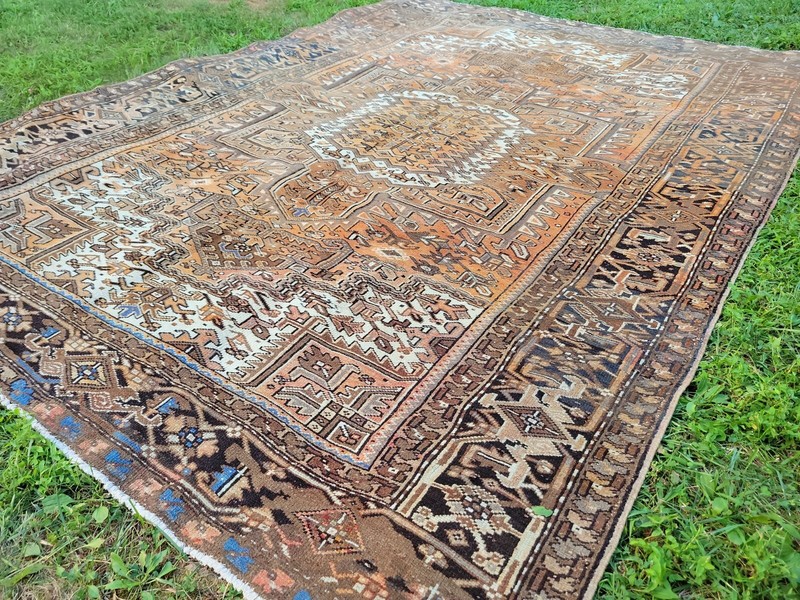 8.3 x 11.1 ANTIQUE FINE HERIZ RUG VINTAGE CAUCASIAN SERAPI USHAK SHIRVAN KAZAK gallery