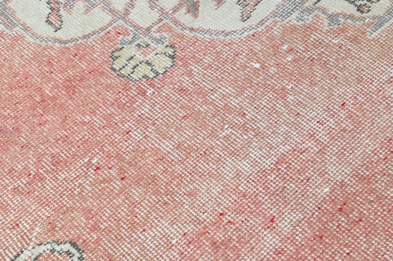 Vintage Turkish Runner Rug 2x5ft Wool Anatolian Handmade Hallway Oushak RED gallery