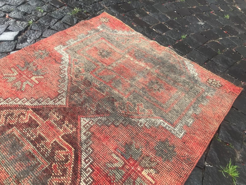Runner Rug Turkish Runner Rug Oushak Runner Vintage Runner 7,57 X 3,47 Ft gallery