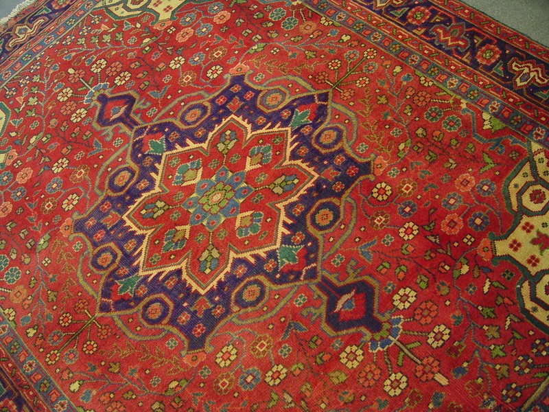 ANTIQUE Ca 1940 ESTATE RUG HERIZ (KAZAK) 5x6 SERAPI -1358 gallery