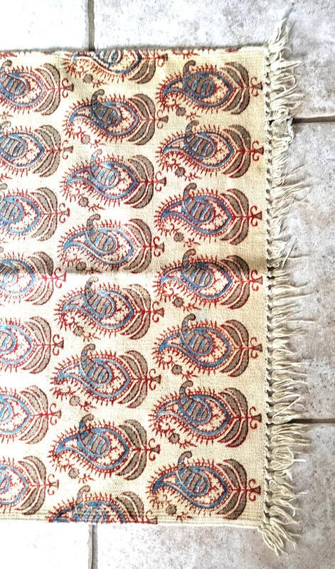 Vintage Unbranded Woven Cotton Rug Tan Floral Medium-Sized Turkish Style Rug gallery