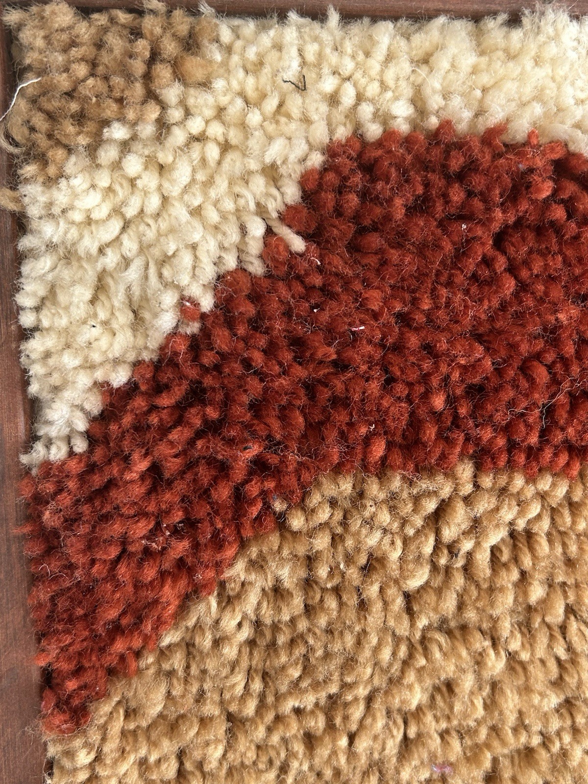 60's DANIA Framed TAEPPER Waves Abstract Danish Rya Rug Mid Century Modern gallery