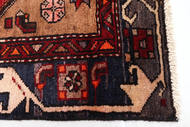 Vintage Hand-knotted Runner Rug 3'9" x 8'6" Traditional Oriental Wool Carpet gallery