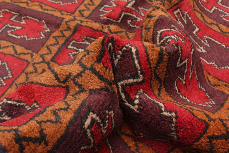 Vintage Geometric Area Rug 3'8" x 6'0" Traditional Hand-Knotted Wool Carpet gallery