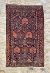 Antique Bal uch Hand knotted Floral All over Design Rug