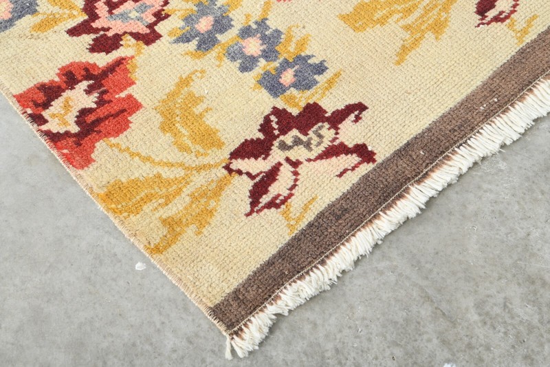 Turkish Rug Runner Hand-Knotted Carpet Vintage Runner Oushak Rug 3x9 ft,1219 gallery