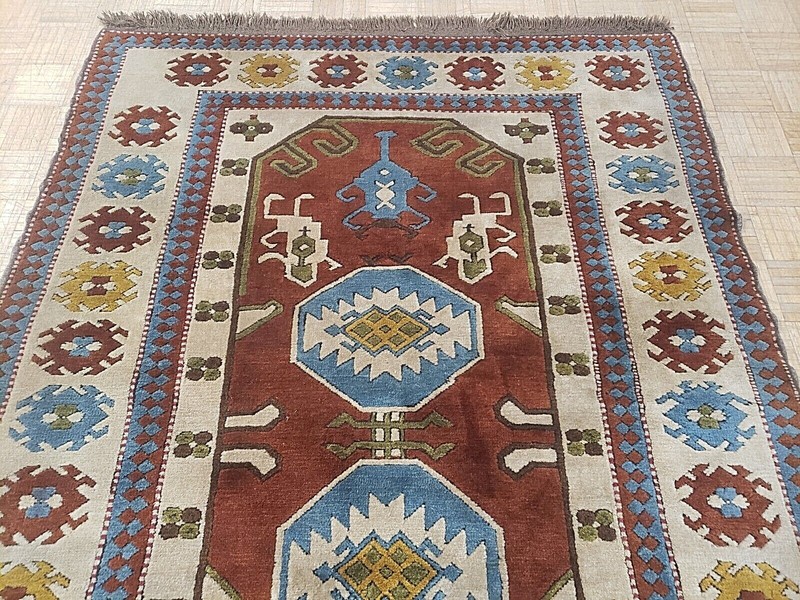 5x8 TURKISH KARAJEH ANTIQUE AUTHENTIC HAND WOVEN 100% WOOL ORIENTAL RUG FINE gallery
