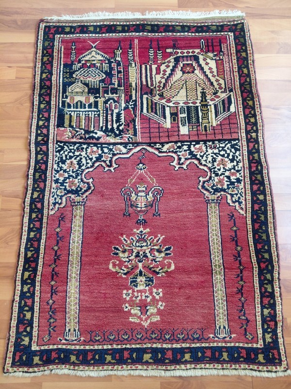 4X5 Columned Picture Carpet Antique Prayer Rug High Quality Special Rug xj gallery