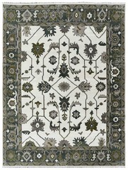 9×12 Ft Ivory Hand made Traditional Living Area Rugs, Contemporary Floor Carpet
