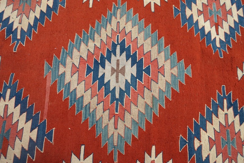 Handwoven Turkish Kilim Rug 4'x6' gallery