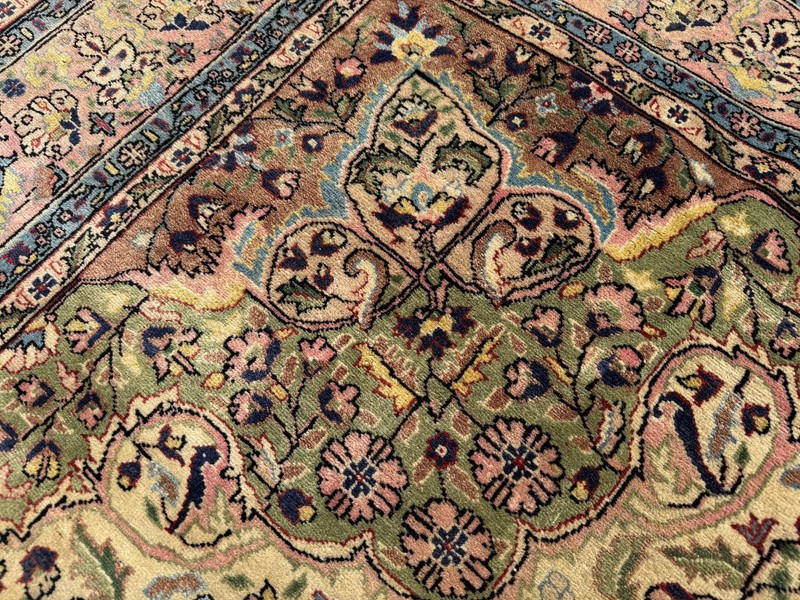 VINTAGE TURKISH RUG 7x10 oriental KEYSARI fine handmade handwoven pink blue 8x10 gallery