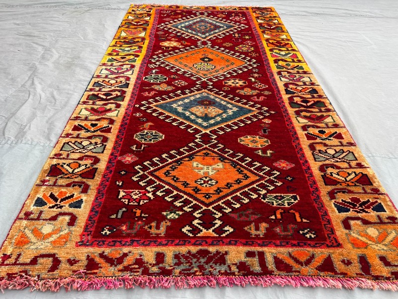3'5 x 6'7 Ft Vintage Afghan Baluchi Wool Handmade Tribal Runner Rug gallery