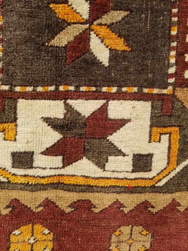 Vintage Distressed Hand Made Traditional Oriental Wool Brown Rug 217x143cm gallery