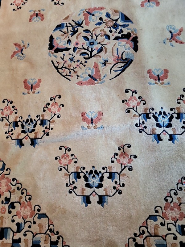 SUMMER SALE! CHARMING HIGH END SEMI-ANTIQUE 1960S CHINESE ART DECO RUG 6X9 gallery