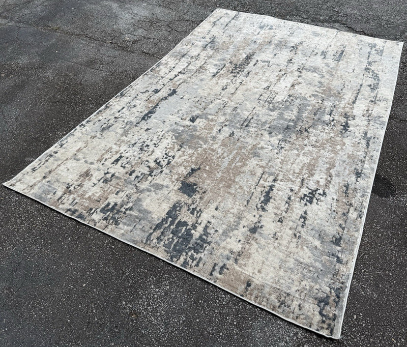 Nourison Quarry QUA01 Beige Grey Abstract Area Rug 6' x 9' Modern Indoor gallery