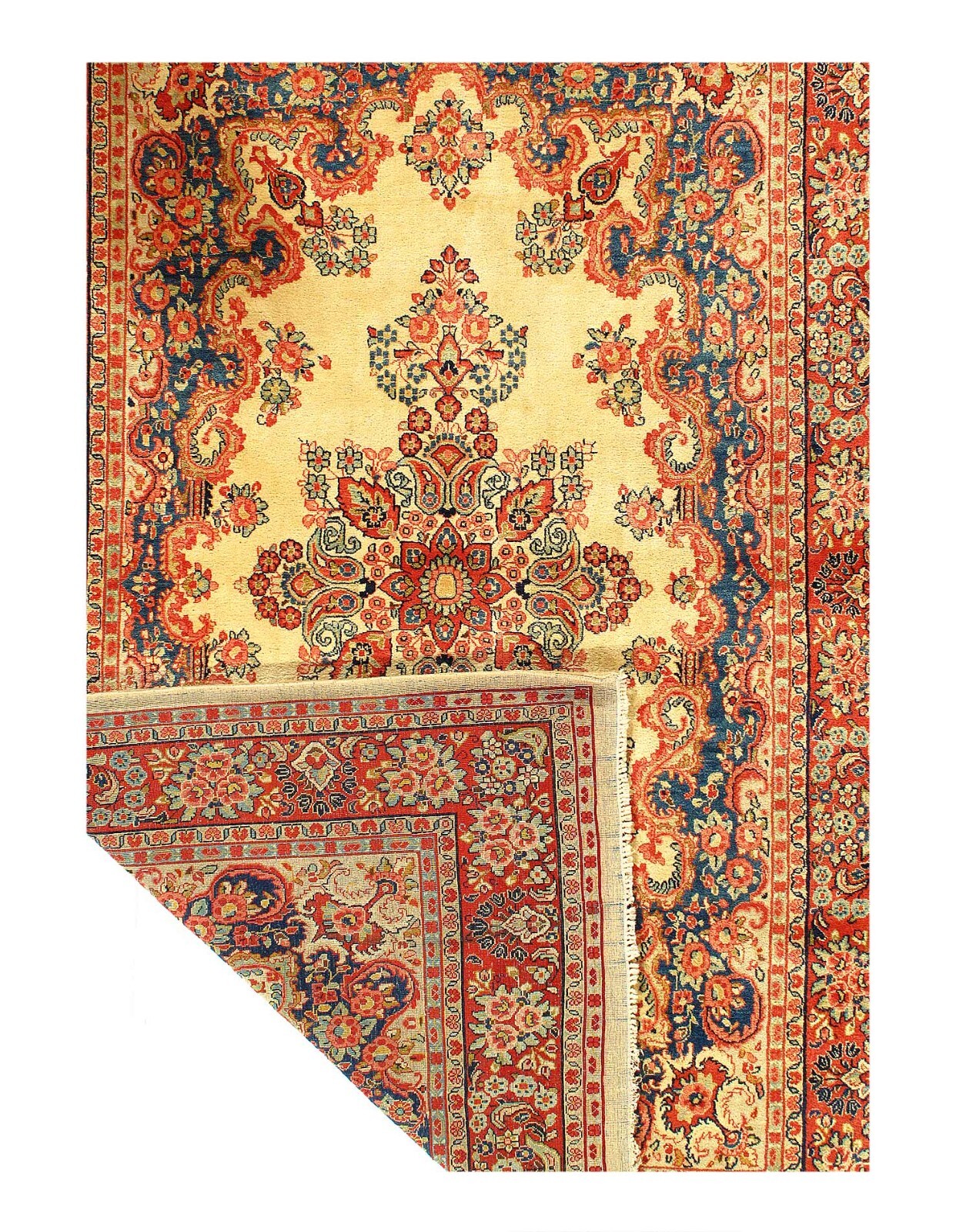 Fine Hand Knotted Antique Sarouk 6'4'' X 9'8'' gallery