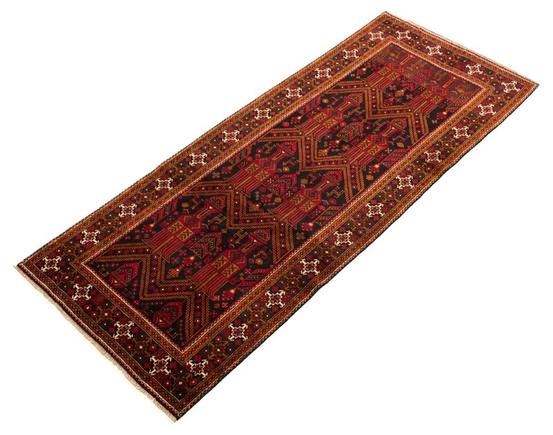 3'11" x 9'10" Vintage Hand-knotted Runner Rug Traditional Oriental Wool Carpet gallery