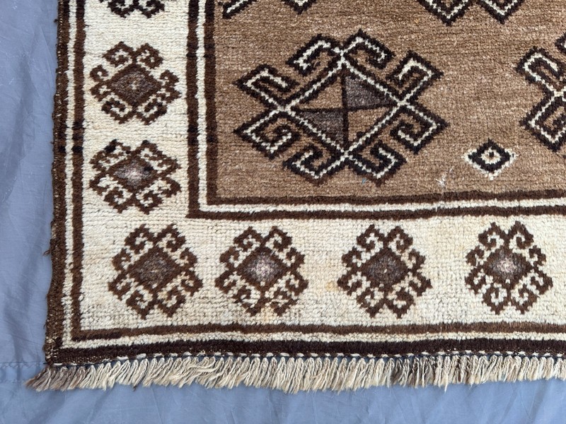 3'8x5'2 ft Vintage Afghan Hand Knotted Baluchi Rug Tribal Wool Fine Moss Rug gallery
