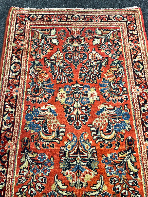 ANTIQUE AMERICAN SAROUK RUNNER 2'7"x12'9" gallery