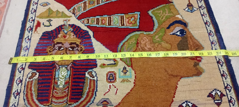 Egypt Made Carpet Handmade Beige Color 2 X 4 Ft Rug Nefertiti Pictorial Carpet gallery