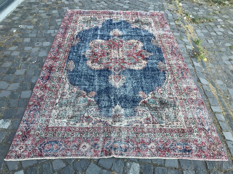 Turkish Vintage Rug, Handmade Wool Rug, Bohemian Large Rug, 5,8 x 9,1 ft gallery