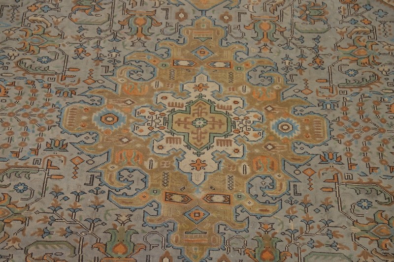 Handmade Over-dyed Distressed Area Rug 8x11 Ft Oriental Medallion Wool Carpet gallery