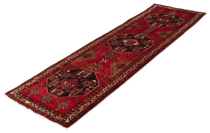 3'11" x 13'3" Vintage Hand-knotted Runner Rug Traditional Oriental Wool Carpet gallery