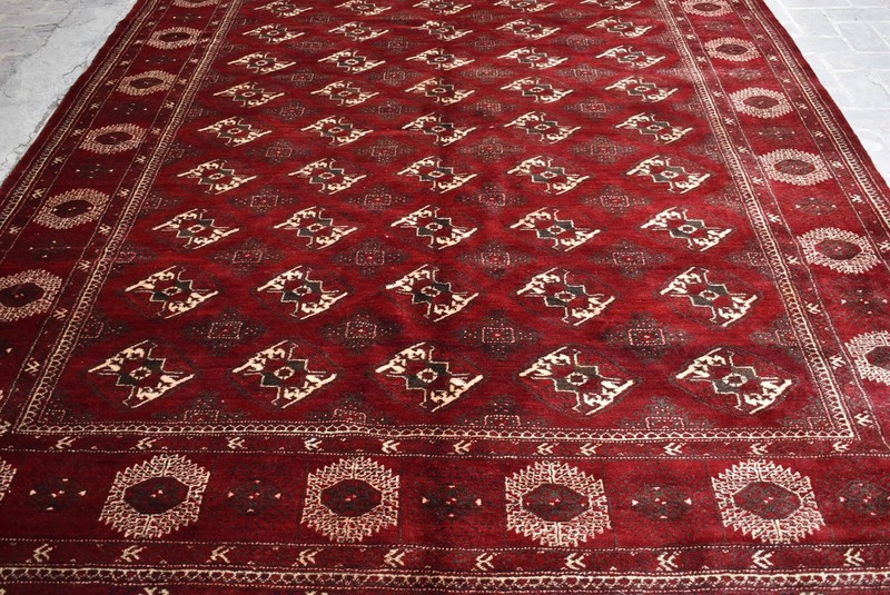9x12 ft Vintage Afghan Oriental Bokhara Area Rug Hand Knotted Wool Tribal Carpet gallery