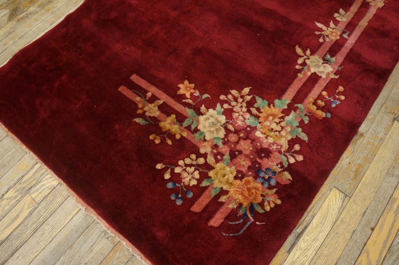 4X6 Antique Chinese Art Deco Wool Area Rug 1935 gallery