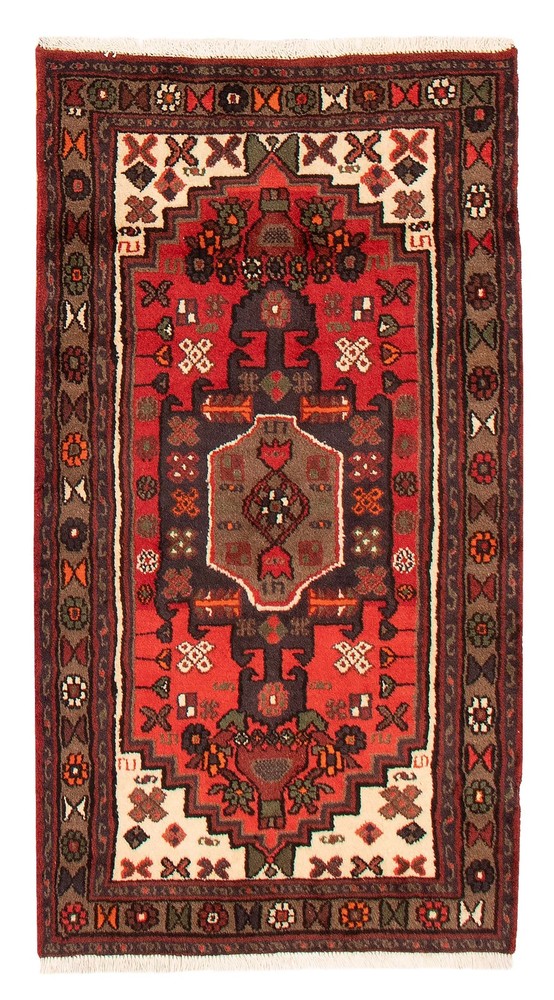 Vintage Hand-Knotted Carpet 3'1" x 5'9" Traditional Oriental Wool Area Rug