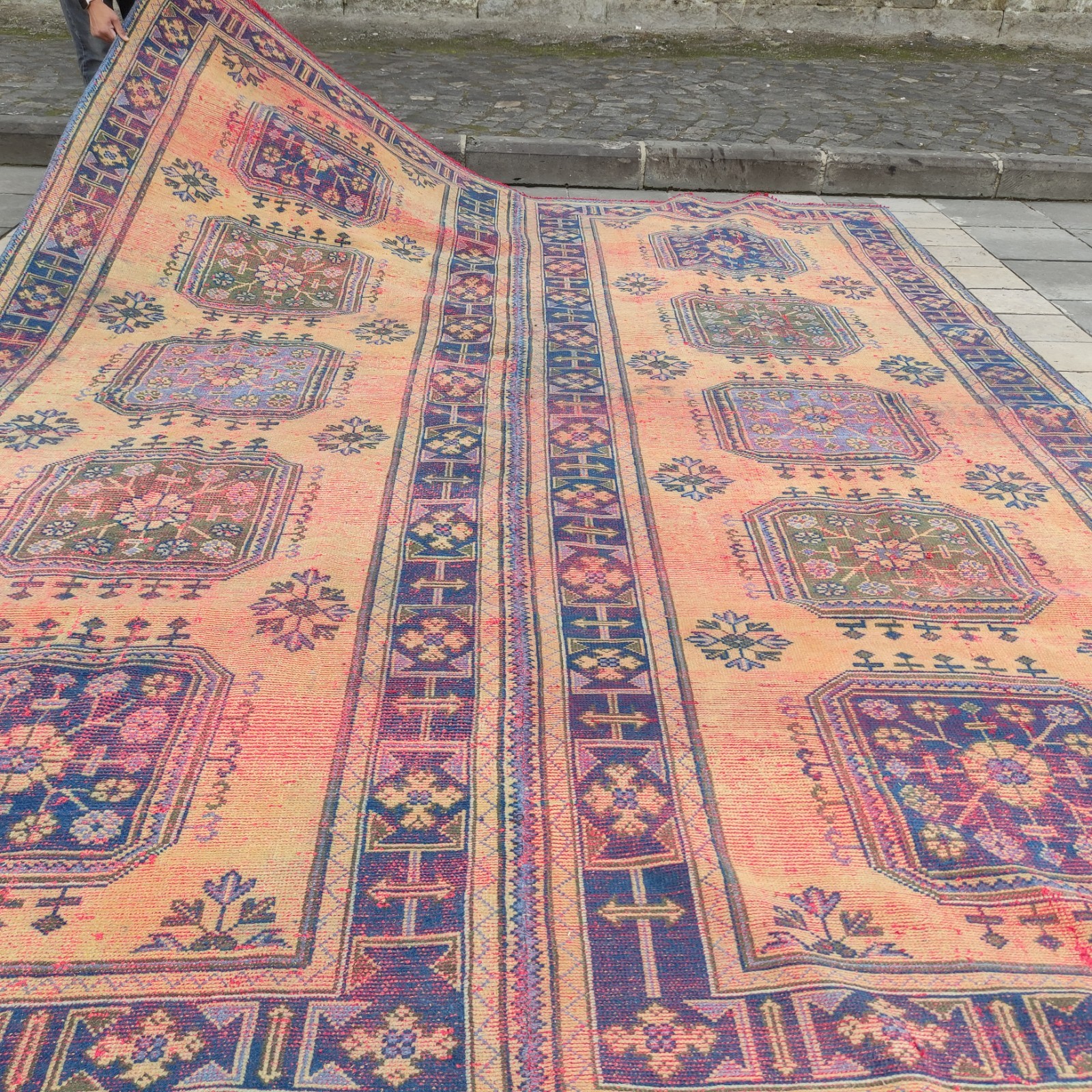 9x12 Turkish Worn Oversized Vintage Area Rug , 9.28 x 12.24 ft Rug 283 x 373 cm gallery