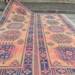 9×12 Turkish Worn Oversized Vintage Area Rug , 9.28 x 12.24 ft Rug 283 x 373 cm