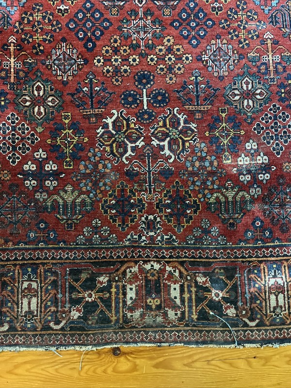 Large Antique Oriental Rug High Quality, Tightly Woven Intricate Design 79”x 51” gallery