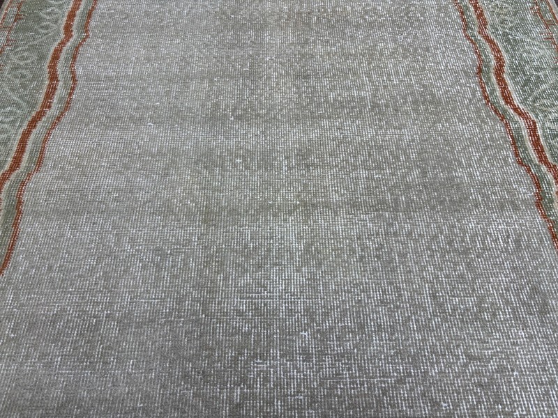 3x6 Gray Green Vintage Turkish Runner, Hand-Knotted Wool Hallway, Entryway Rug gallery