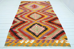 Anatolia Barak Kilim, Area Rugs, Handmade Wool Floor Carpet Large Kelim 66″x106″