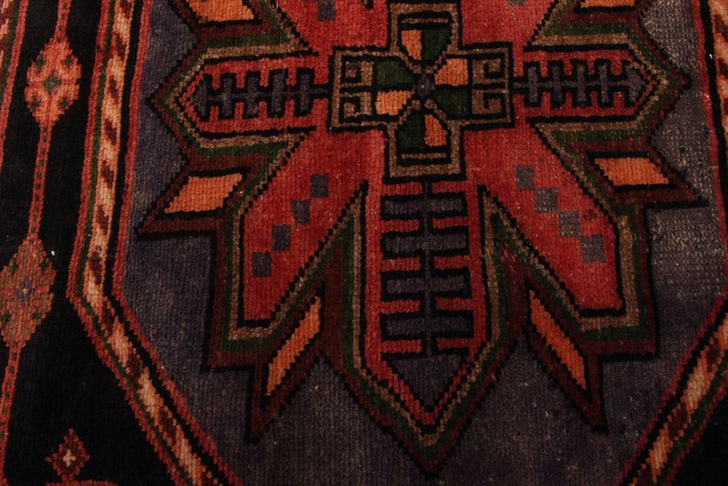 3'8" x 10'2" Vintage Hand-knotted Runner Rug Traditional Oriental Wool Carpet gallery