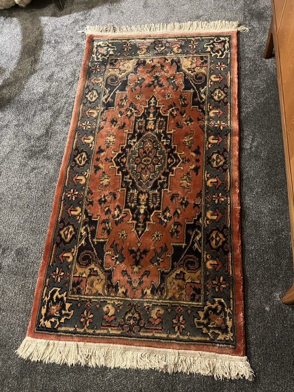 Vintage Turkish Rug Carpet Red Mid Century Retro Traditional Middle Eastern Wool gallery
