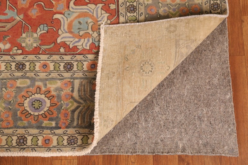Vintage Geometric Rust Wool Hand-knotted Over-Dyed Living Room Area Rug 8x11 gallery
