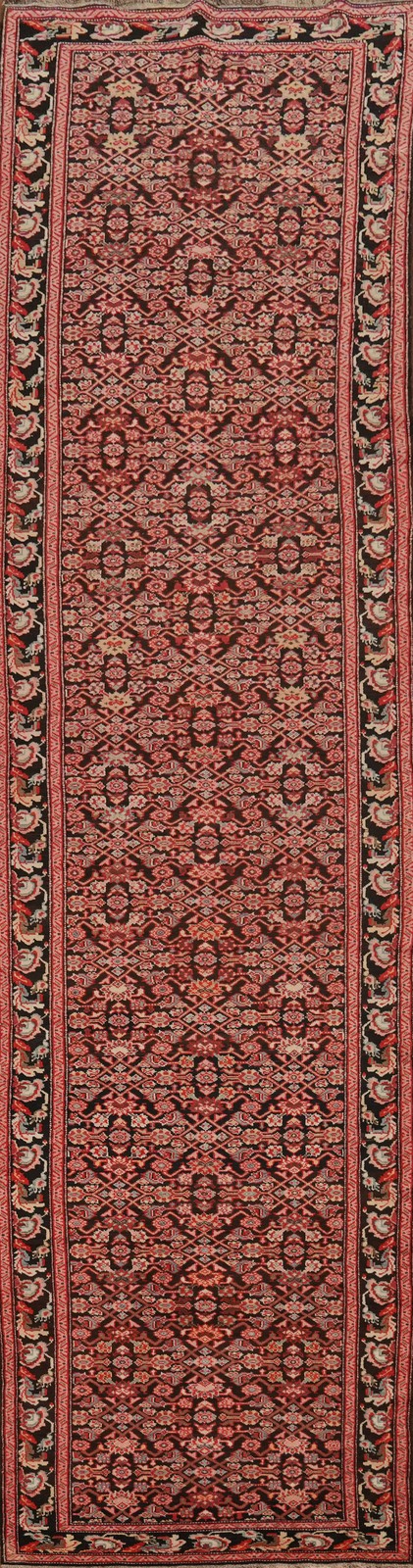 Antique Karabagh Vegetable Dye 19 ft Long Runner Wool Hand-made Rug 4x19 Carpet gallery
