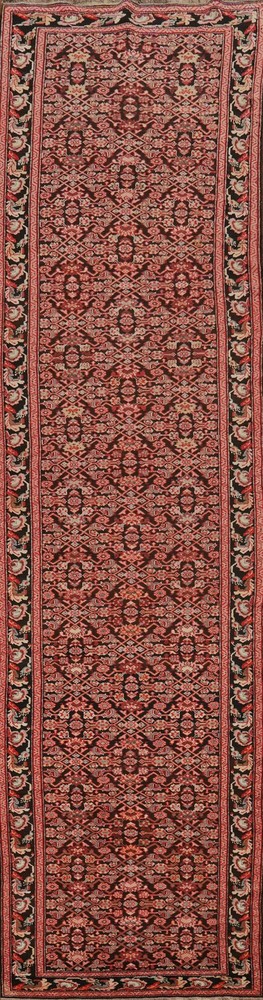 Antique Karabagh Vegetable Dye 19 ft Long Runner Wool Hand-made Rug 4x19 Carpet