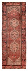 3’7″ x 10’2″ Vintage Hand-knotted Runner Rug Traditional Oriental Wool Carpet