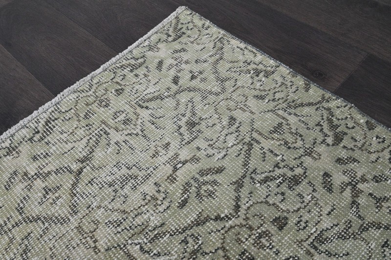 Oushak Turkish Vintage Rug 6x9 Kilim Rug Anatolian Handmade Boho Decor GREEN gallery