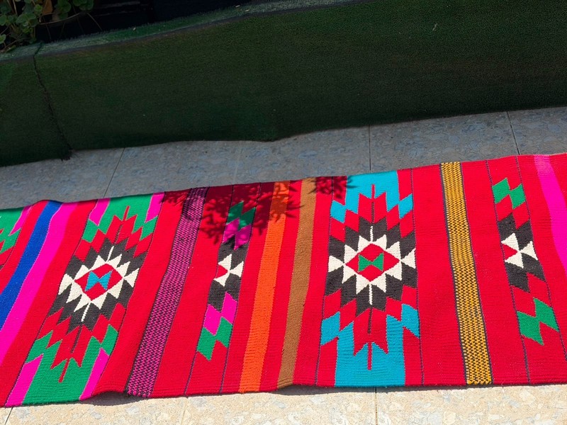 Rare Authentic Handmade Bedouin Rug 4M Tribal Kilim Wool Carpet Middle Eastern gallery