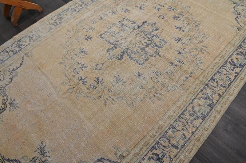 Oushak Turkish Vintage Rug 5x9 Kilim Rug Anatolian Handmade Boho Decor BEIGE gallery