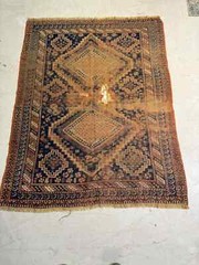 Antique Oriental Hand-Knotted Wool Area Rug 200 Year Old Collectible 3’5″ x 5′