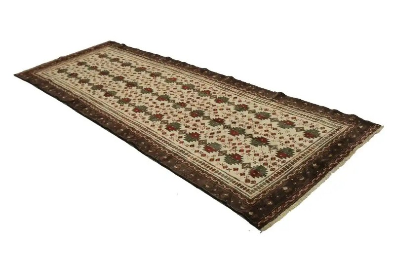 Handmade Vintage Oriental Runner Rug Floral Tribal Hallway Home Carpet 4X9 ft gallery