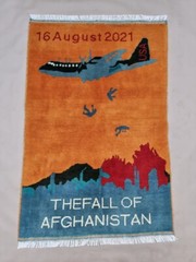 A Beautifully Handmade Afghan war Rug Rare Design Great Quality 123X 80 Cm