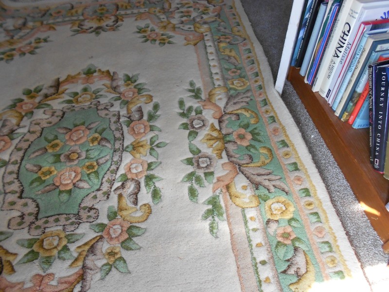 MAGNIFICENT Chinese Hand Carved Wool Rug - 6x6, FREE US Continental SHIPPING! gallery