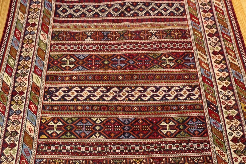 4x6 SUMAK KILIM Tribal Wool Rug Handmade Hand Woven Oriental Rug #46 gallery