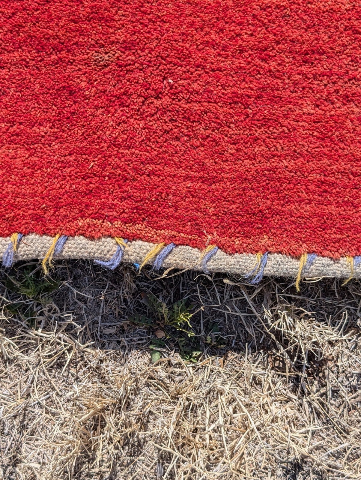 Vintage Hand-Knotted Gabbeh Rug – Minimalist Tribal Wool Rug with Figural Motifs gallery